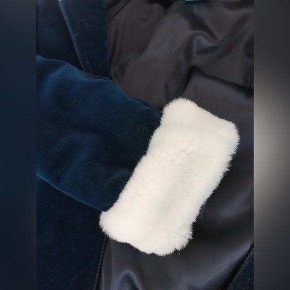 Roxy Girl Royal Blue Winter Coat with White Fur Trim - Picture 3 of 4